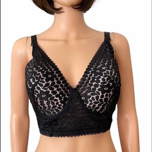 NWOT Prima Valentina black lace bustier 38D